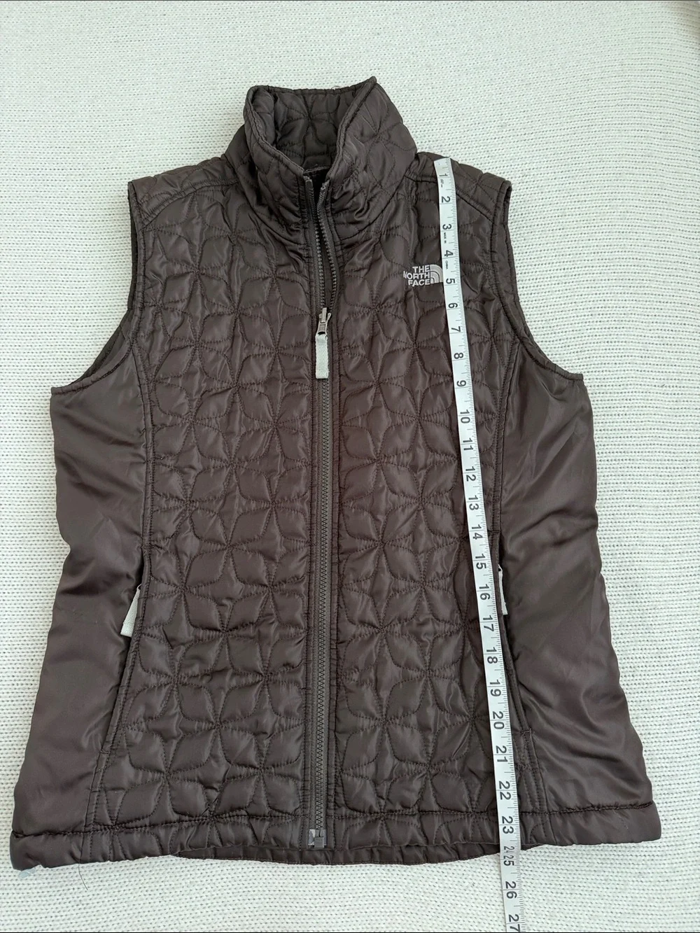 The North Face Puffer Vest Dark Brown Size Medium